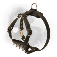 Puppy Size Leather Newfoundland Harness with Spikes Puppy Size Leather Newfoundland Harness with Spikes