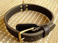 Best leather collar- Two ply leather agitation dog collar-C33NH Best leather collar- Two ply leather agitation dog collar-C33NH