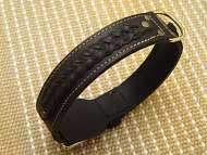 Gorgeous Wide 2 Ply Leather Dog Collar -C55Special33blackBraided Gorgeous Wide 2 Ply Leather Dog Collar -C55Special33blackBraided