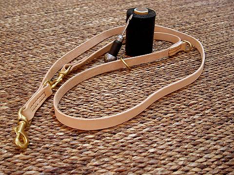 Leather dog leash multi functional for Newfoundland dog