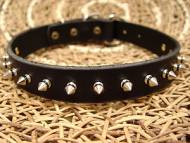 Puppy/Small Leather Spiked Dog Collar S33S
