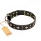 'A La Mode' FDT Artisan Handcrafted Black Leather Newfoundland Collar