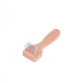 "Tidy Look" Wooden Brush/Comb With Metal Teeth for Newfoundland