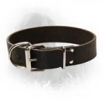 Leather Newfoundland Dog Collar Wide Leather Strap