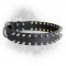 Newfoundland Leather Collar 2 Rows of Nickel Plated Spikes