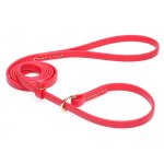 Durable Red Biothane Newfoundland Leash and Collar Combo