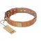 "The Middle Ages" FDT Artisan Handcrafted Tan Leather Newfoundland Collar