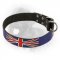 Patriotic Design Leather Newfoundland Collar with UK Flag Painting