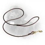 Elegant Round Leather Newfoundland Leash for Dog Shows