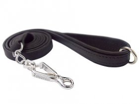 Leather Newfoundland Leash with Quick Release Snap Hook