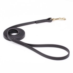 Black Biothane Newfoundland Leash for Walking, Tracking