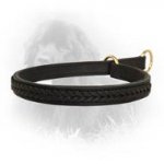 Gorgeous 2 Ply Leather Choke Newfoundland Dog Breed Collar