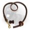 Short Pull Tab Leather Newfoundland Leash for Obedience Training