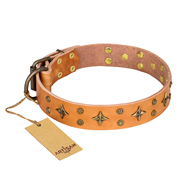 'Top-Flight' FDT Artisan Adorned Tan Leather Newfoundland Collar
