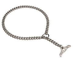 Chrome Plated Steel Newfoundland Choke Collar with Toggle