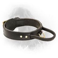 Extra Durable Leather Newfoundland Collar with Comfortable Handle  Extra Durable Leather Newfoundland Collar with Comfortable Handle
