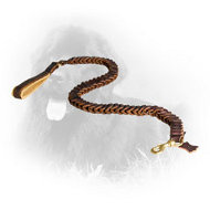 Anti-Pulling Braided Design Leather Newfoundland Leash