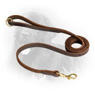 Newfoundland Leather Leash Stitched