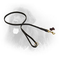 Classic Design Stitched Leather Newfoundland Leash