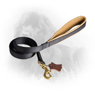 Comfy in Use Nylon Newfoundland Leash with Nappa Padded Handle