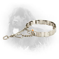 19 Inch Stainless Steel Newfoundland Neck Tech Pinch Prong Collar