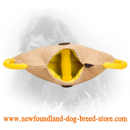 Tear Resistant Jute Newfoundland Bite Builder with One Inside Handle