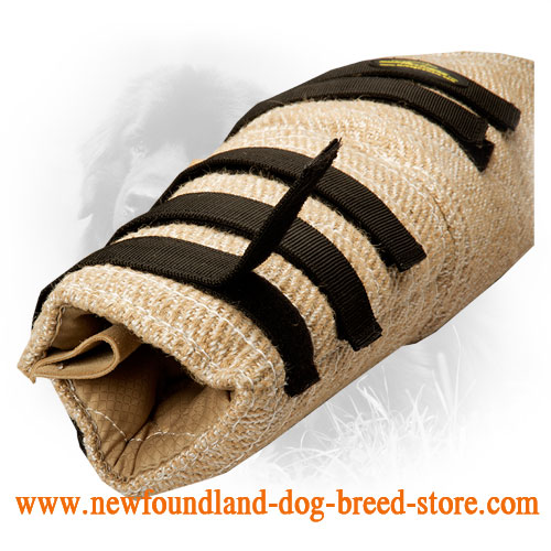 Velcro Closure to Fit Arm Snug on Jute Newfoundland Bite Sleeve