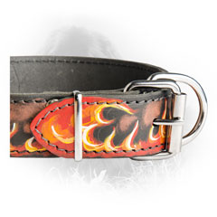 Handpainted Leather Collar