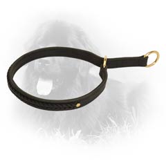 Newfoundland Easy Obedience Training Choke Braided  Leather Collar