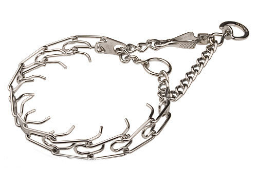 Chrome Plated Newfoundland Pinch Collar With 3 99 Mm Gs Hs35 Chrome Plated Newfoundland Pinch Collar