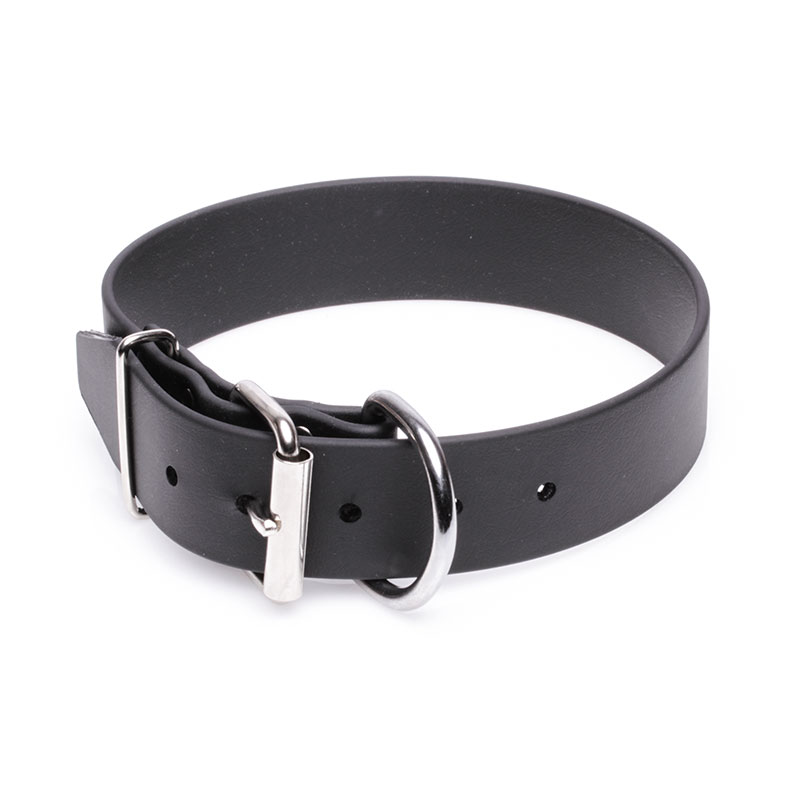 Extra Wide Black Biothane Newfoundland Collar - Click Image to Close