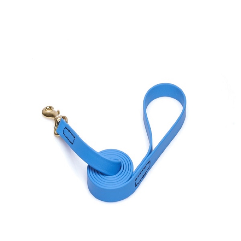 Blue Waterproof Newfoundland Leash Made of Biothane - Click Image to Close