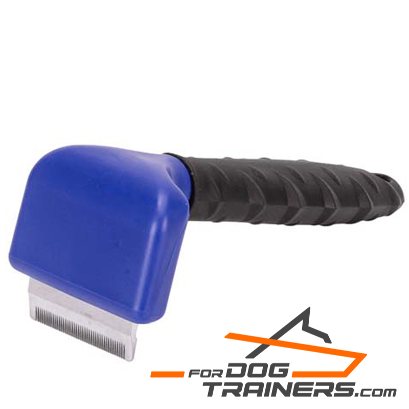 "Stylish Look" Metal Brush for Dog with Plastic Handle - Click Image to Close