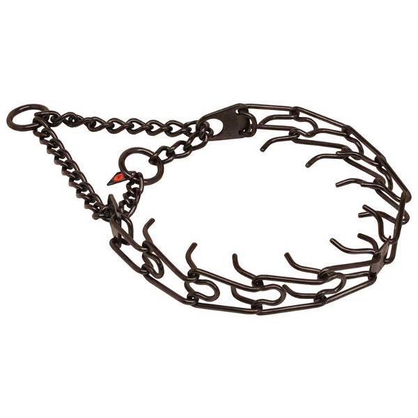 Strong Herm Sprenger Newfoundland Pinch Prong Collar of Black Stainless Steel - 2.25 mm (1/11 inch)