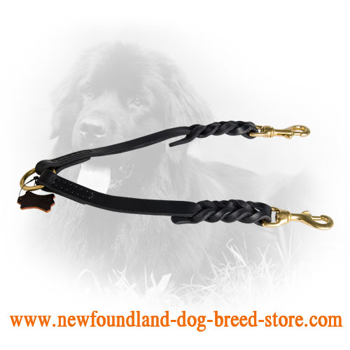 Newfoundland Leather Coupler Decorative Braids