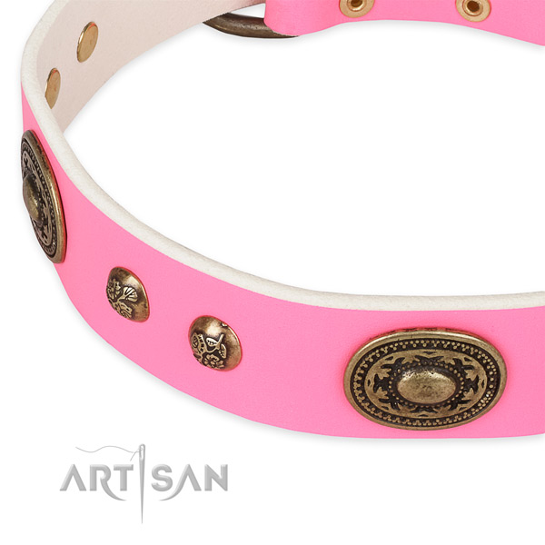 Significant full grain leather collar for your lovely pet