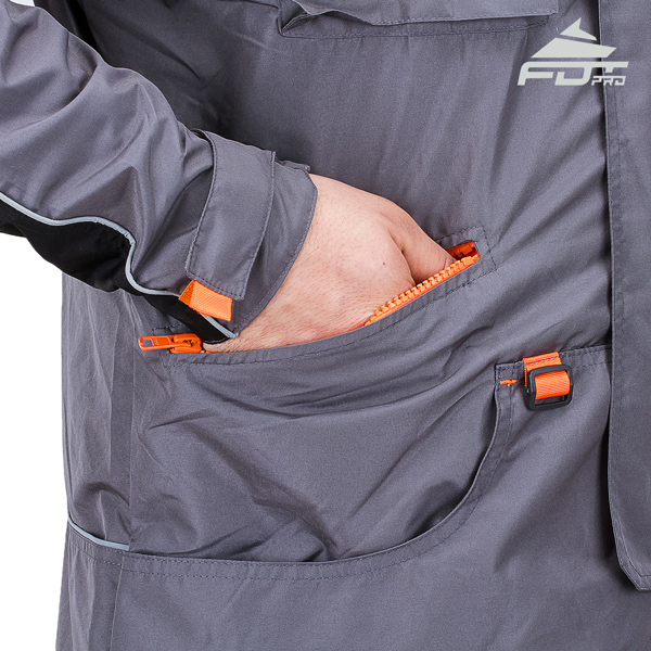 FDT Professional Dog Trainer Jacket with Back Pockets for Any Weather